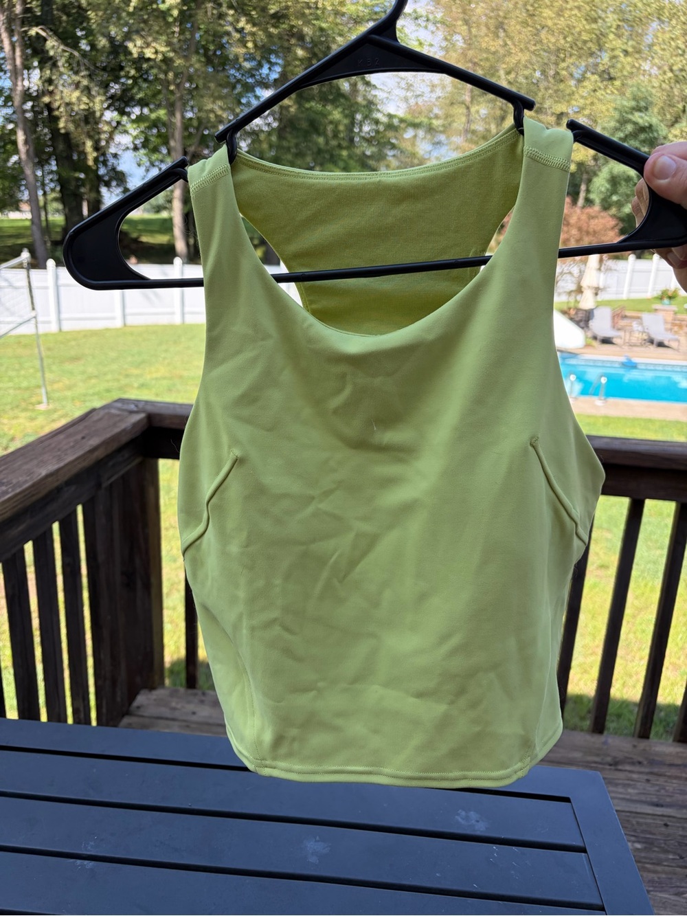 Lululemon Wunder Racerback Tank Yellow/Green Size 8